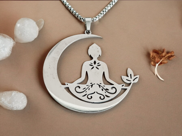 collier bouddha acier inoxydable